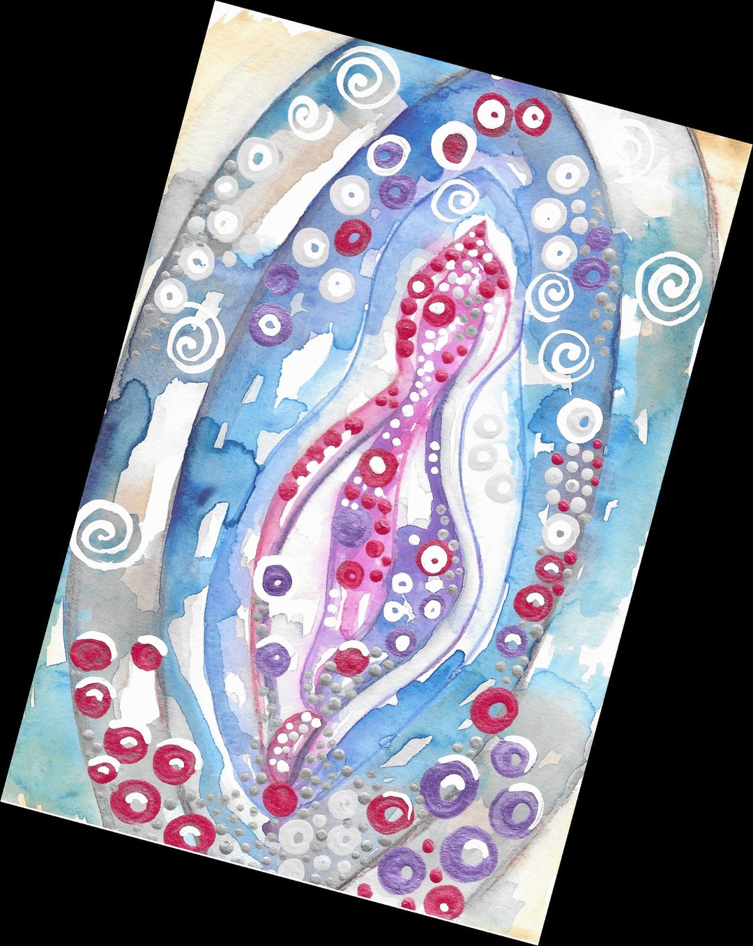 Vagina Abstract Art, 5x7 Giclee Print, Matte Finish, Includes ...