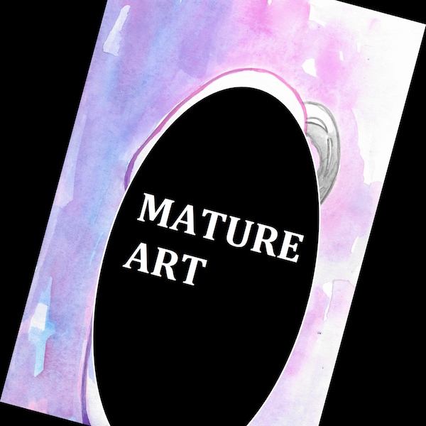 PENIS PIERCING ART genitals cock erection painting gay nudes man naked men lgbt gifts pendant phallus sexy erotica hard on big boner etsy
