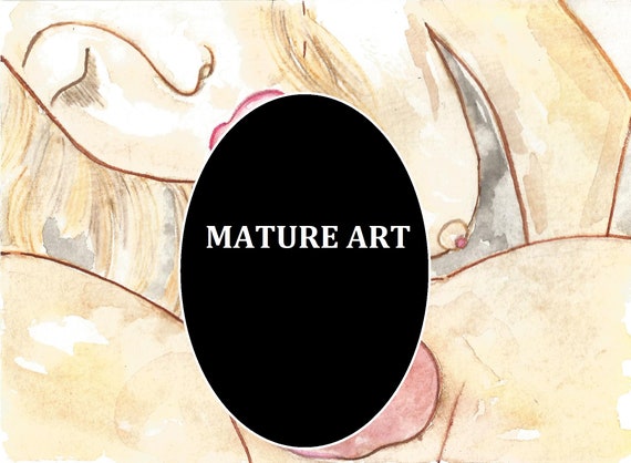 BLOW JOB ART oral sex postive fellatio painting erotica boobs nipple penis  cock erection heterosexual porn pornography man woman nudes naked