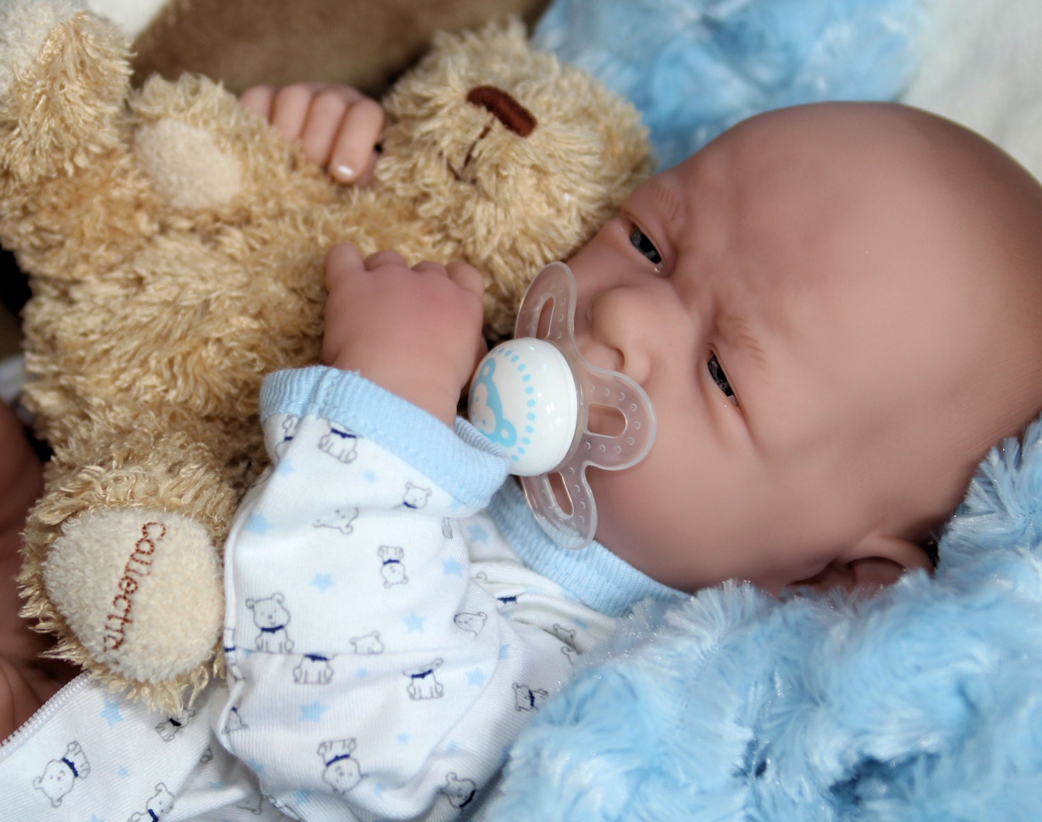 AWW BABY BOY Preemie Life Like Reborn Pacifier Doll Extras | Etsy