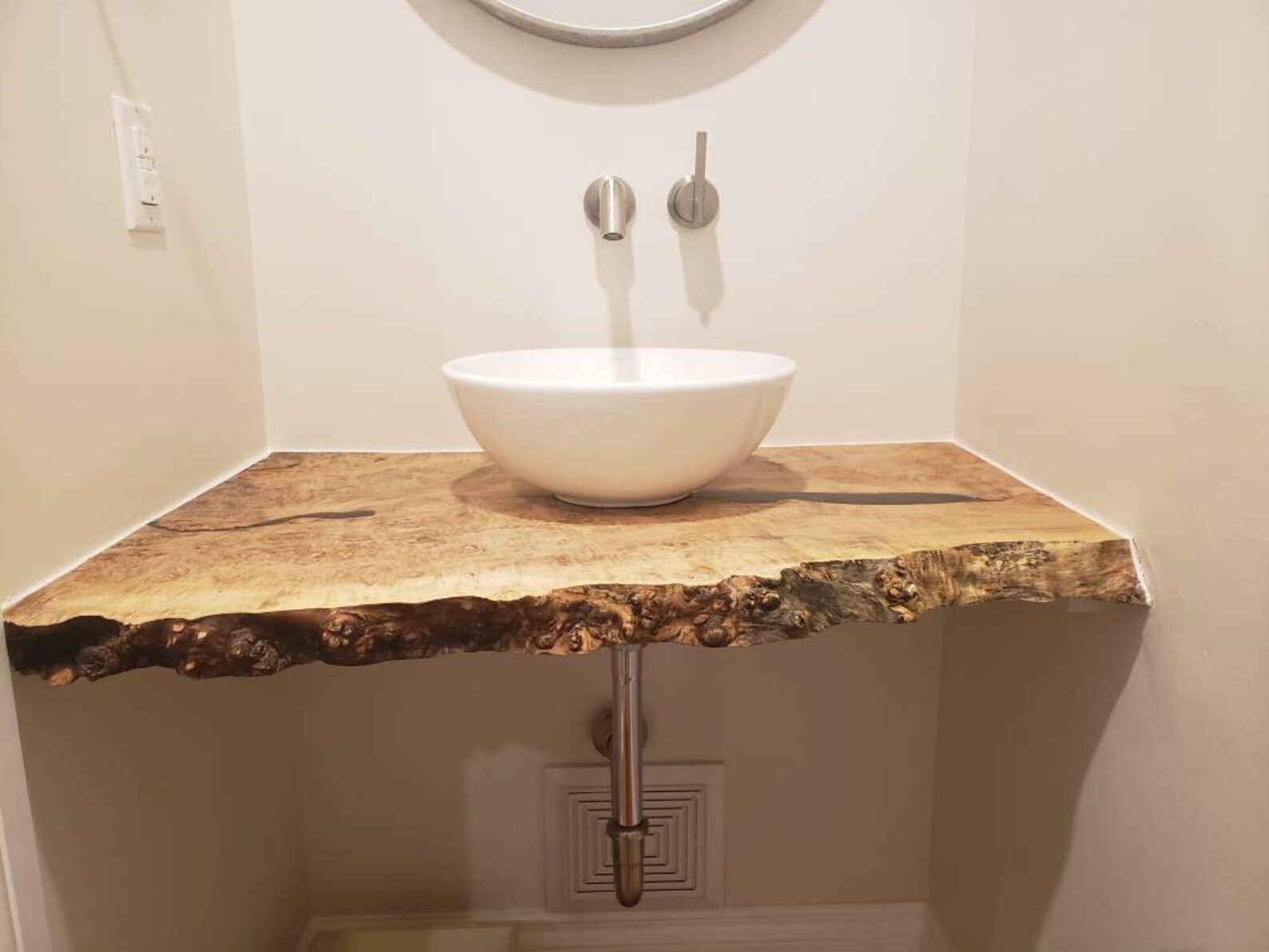 Vanity Top Live Edge Wood Custom Order Etsy
