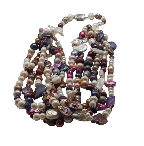 Baroque 6-Strand Multi-Shape Multi-Colored Natura… - image 1