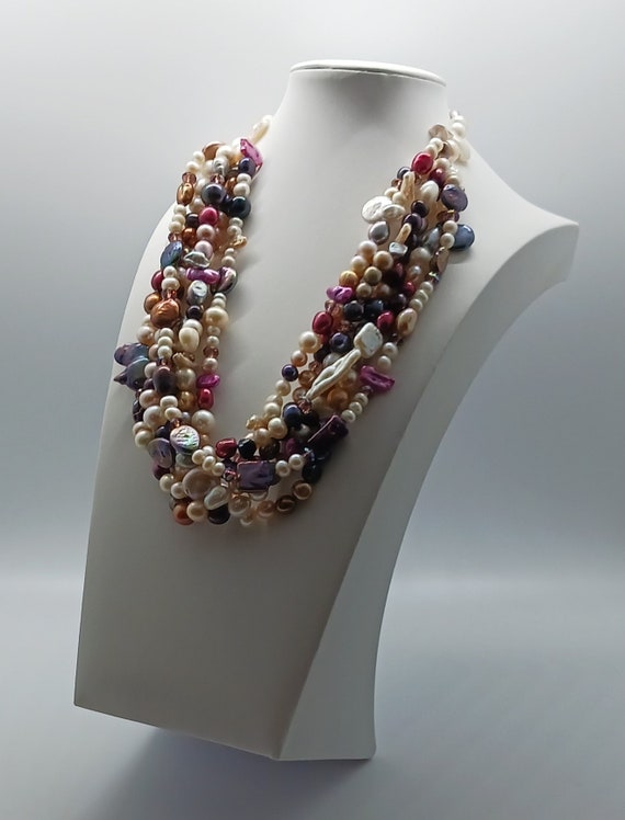 Baroque 6-Strand Multi-Shape Multi-Colored Natura… - image 4