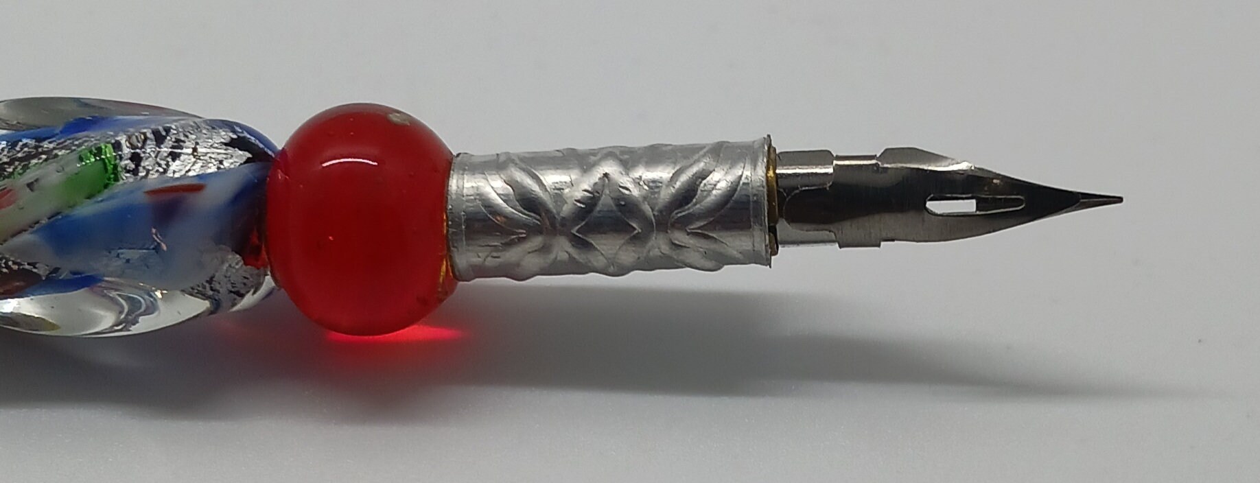 Vintage Murano Art Glass Dip Pen With Metal Nib Collectible Etsy