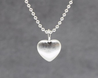 Herzkette, Kette mit Herz, 925 Sterling Silber, kurze Kette, Halskette, minimalistisch, Kette für Frauen