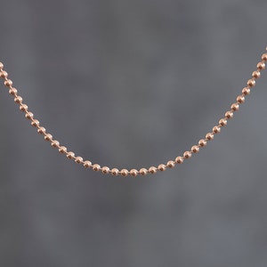 rosévergoldete Kugelkette kurz ohne Anhänger | Kugelkette | kurze Kette | 925 Sterling Silber rosévergoldet | Einzelkette | nur Kette |