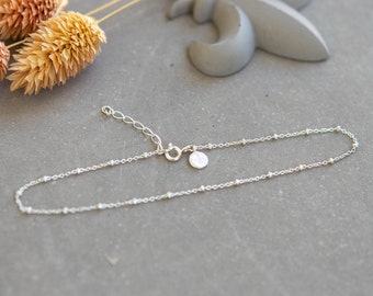 Fusskettchen BOHO in Silber | Perlen | | 925 sterling silber | trend | Armband für Frauen | Geschenk