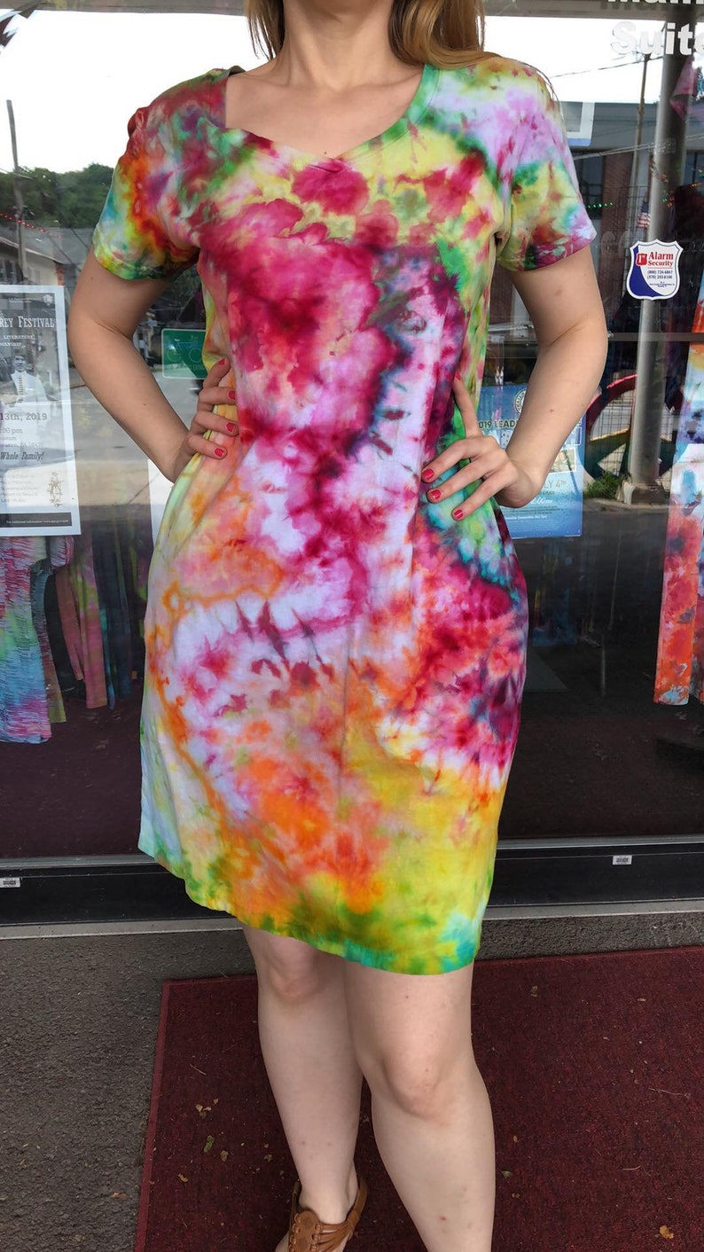 SmMd Ice-Dyed Beach Cover-Up