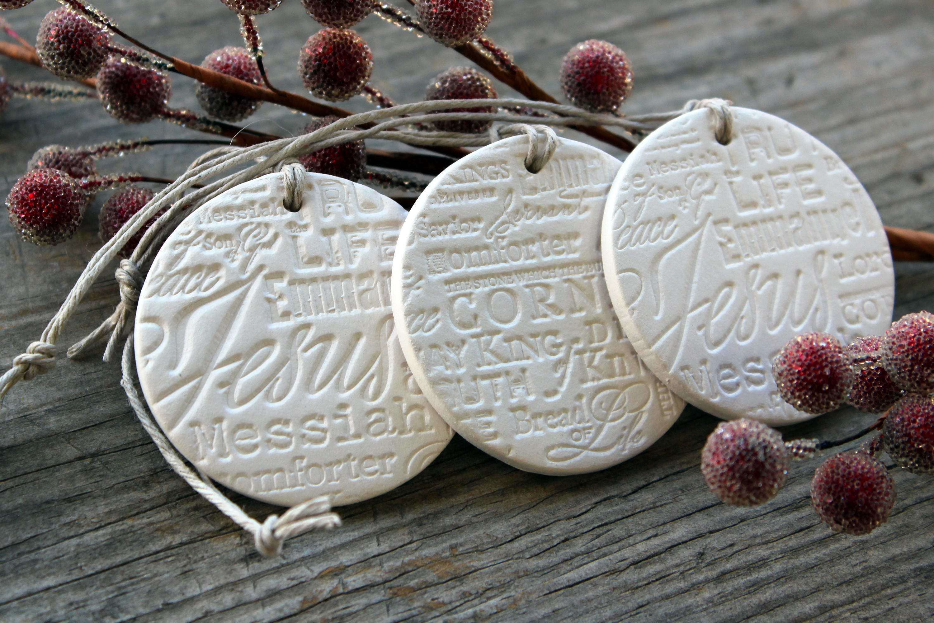 Religious Handmade Ceramic Christmas Ornaments Church Choir Etsy