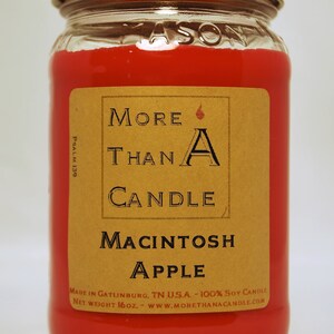 16 Unzen Macintosh Apple Sojabohnenölkerze