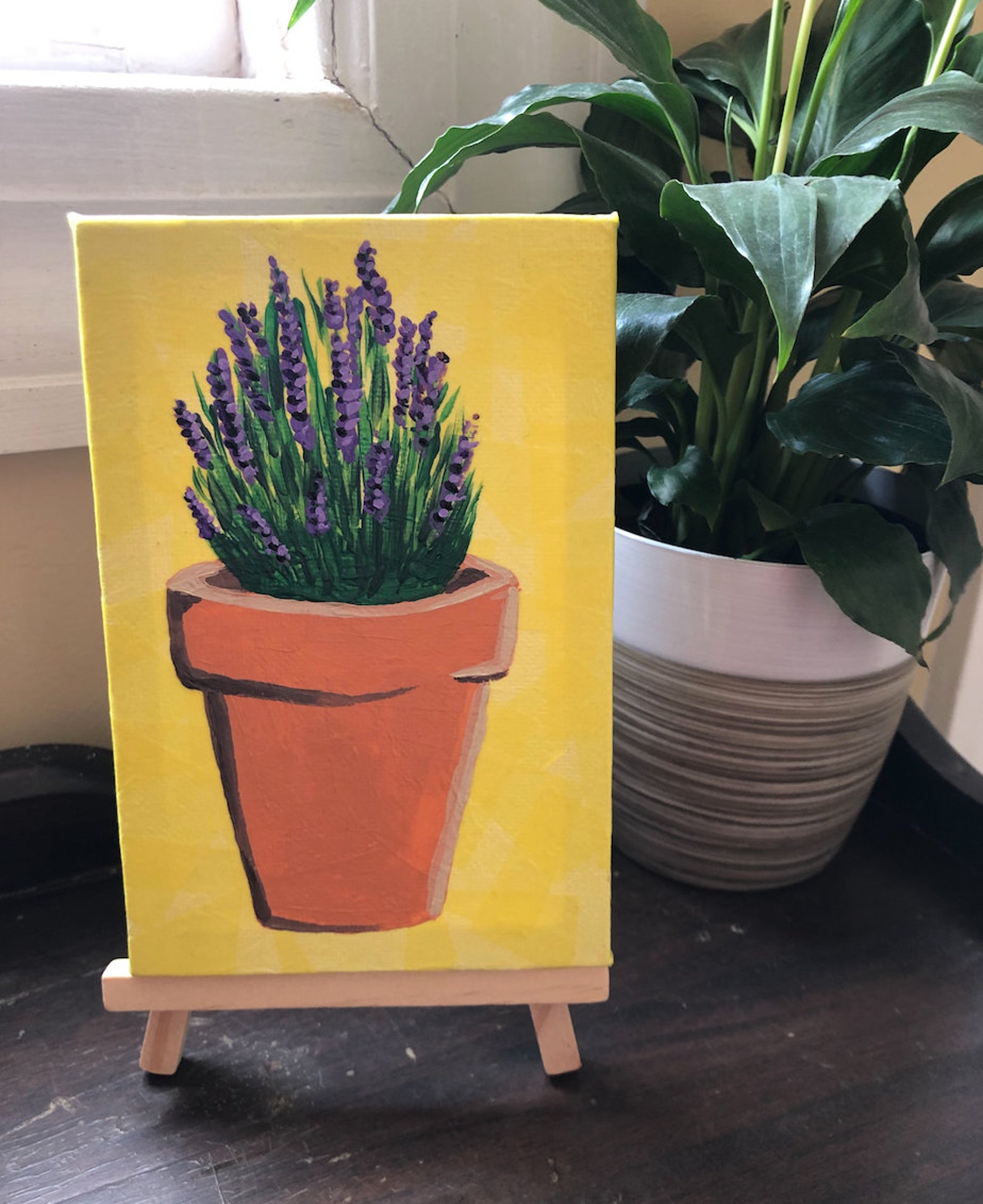 Plant Painting Plant Acrylic Painting Home Decor Plant Home Etsy