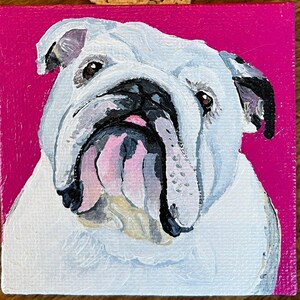 Bulldog ornament, bulldog painted ornament, painted bulldog ornament, dog ornament, bulldog Christmas gift, bulldog ornament Christmas gift