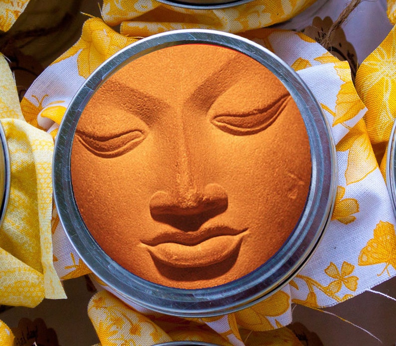 12 Mason Jar Labels BUDDHA FACE 2 round canning labels