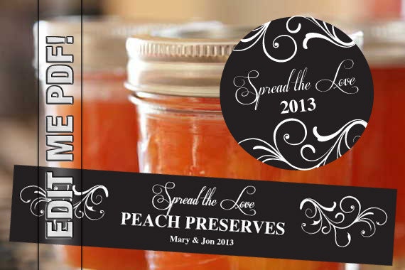 Spread the Love Labels for Canning Jars 2 Round and Wrap - Etsy