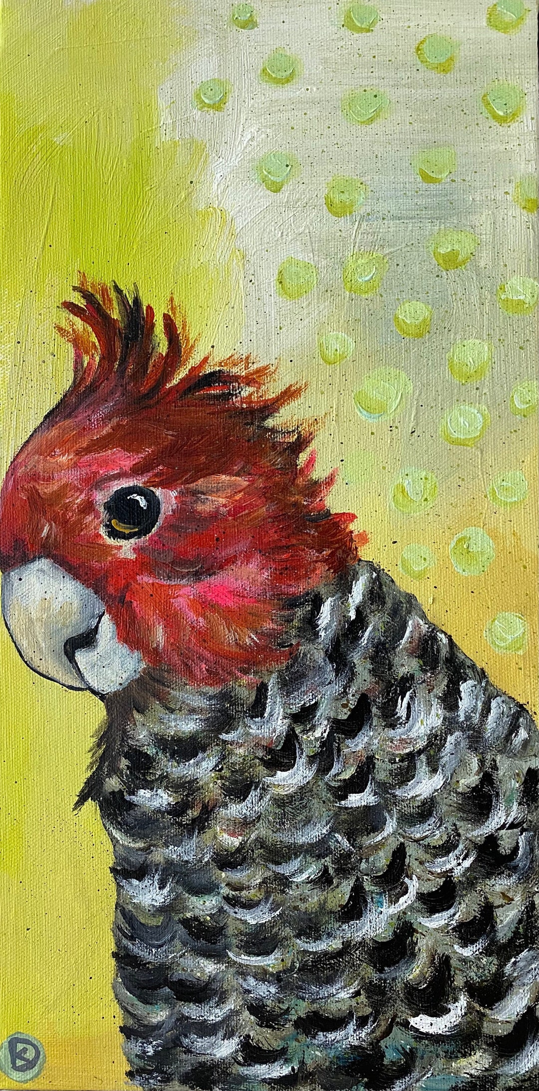 George the Parrot Painting - Original Acrylic Bird Wall Art - Etsy