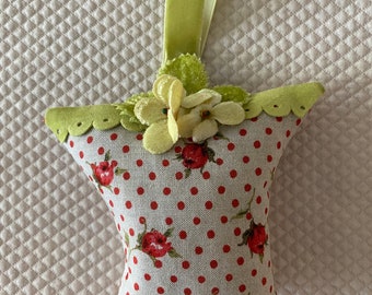 Lavender sachet- basket sachet,  basket ornament, spring decor, girlfriend gift, mothers day gift