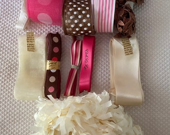 Ribbons and trims galore! Vintage ribbons,imported ribbons,silk ribbons, grosgrain ribbons,check ribbons, polka dot ribbons,stripe ribbons