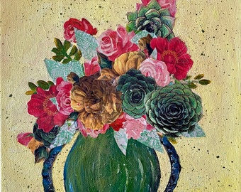 Flower painting-A Succulent Bouquet