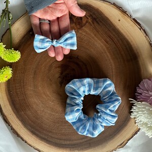 Blue Gingham Hair Accessories