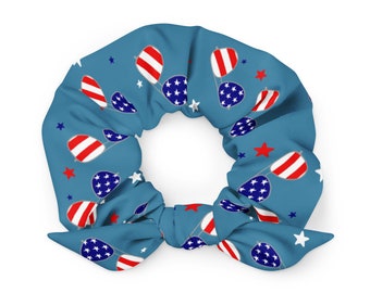 American Aviators Recycled Scrunchie Bow