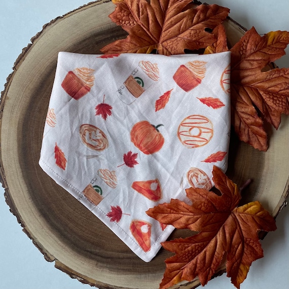 PSL autumn dog bandana from Juniper Leaves