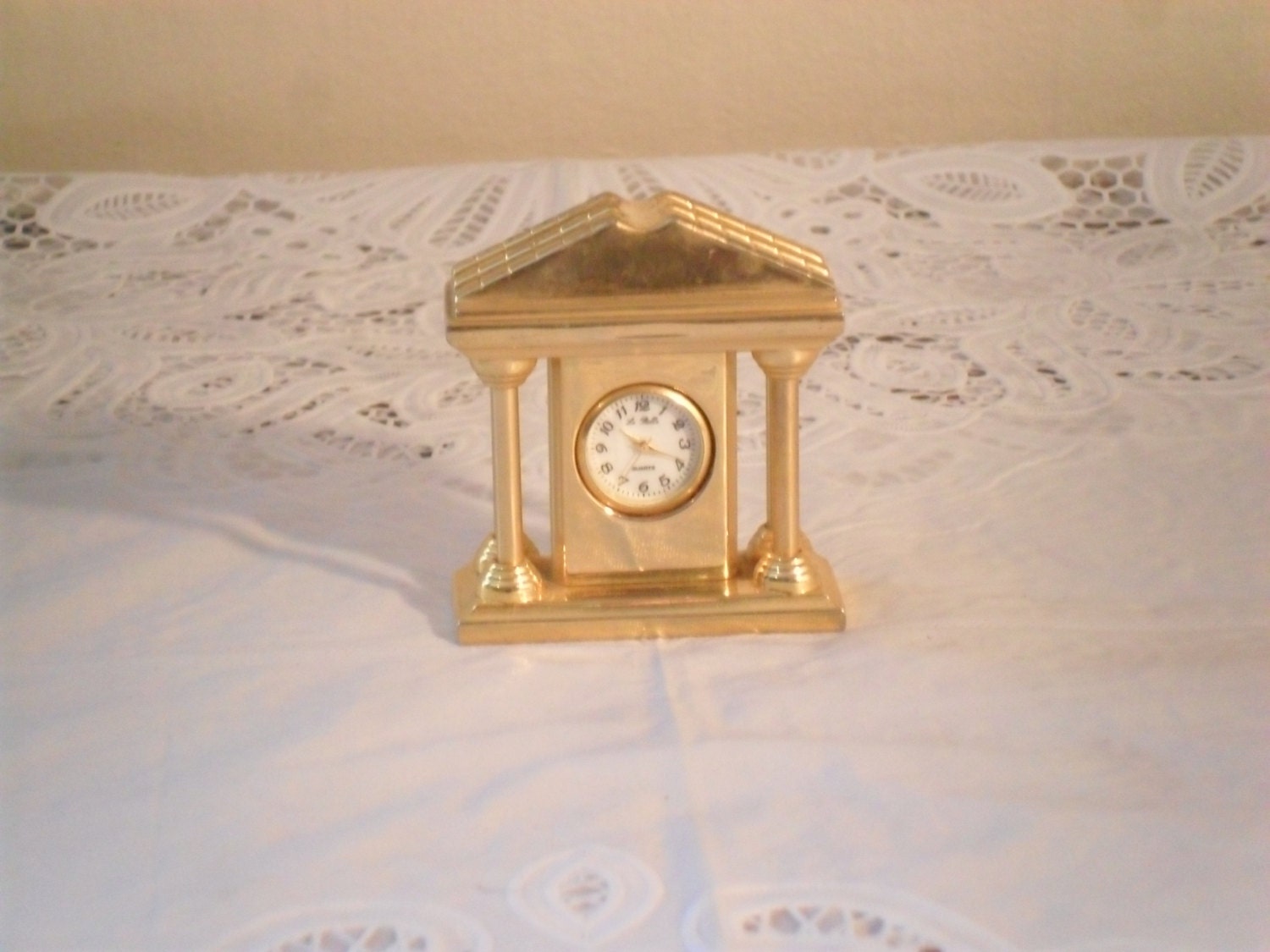 Miniature Solid Brass Clock / Mini Parthenon Replica Clock Etsy