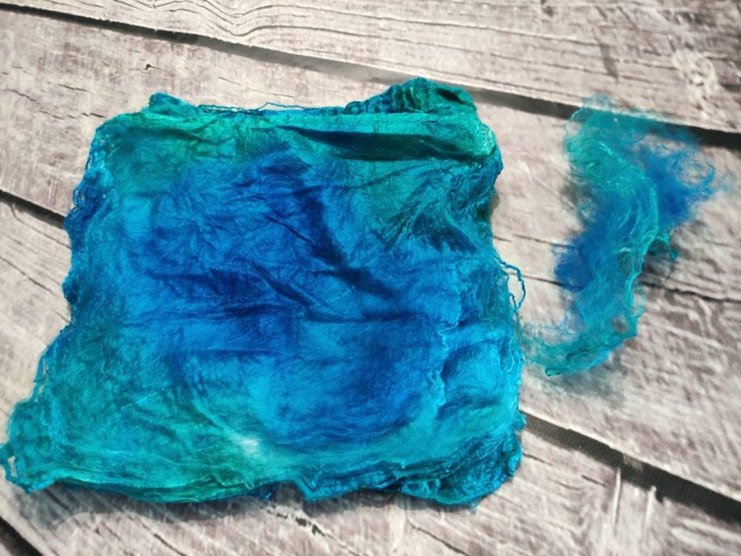Hand Dyed Silk Hankies Fiber Mawata Silk Hankies for Etsy Canada