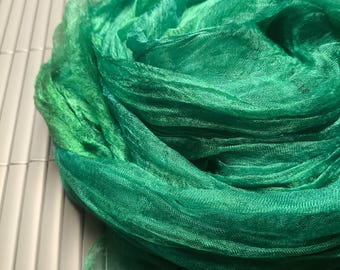 Tela de seda para fieltro nuno y arte textil, tejido teñido a mano, S014