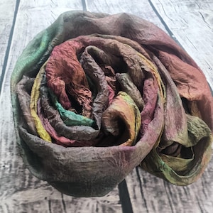 Pure 100% Silk gauze margilan (made in Uzbekistan) for nunofelting, silk for felting price for 3 meters, width 27 inch. hand dyeing. G411