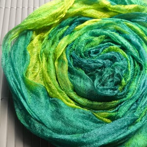 Silk Scrim for nuno felting and Textile Art, Hand Dyed Fabric, S043