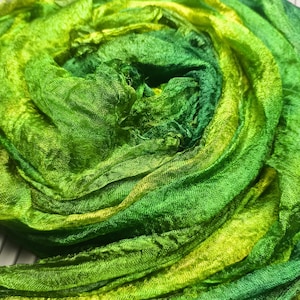 Silk Scrim for nuno felting and Textile Art, Hand Dyed Fabric, S042