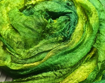 Tela de seda para fieltro nuno y arte textil, teñida a mano, S042