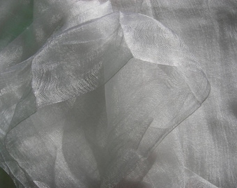 Margelan Silk Gauze Fabric: 10 Yards White Nuno Felting Textile