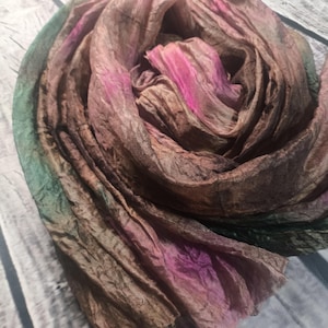 Pure 100% Silk gauze margilan (made in Uzbekistan) for nunofelting, silk for felting price for 2 meters, width 27 inch. hand dyeing. G405