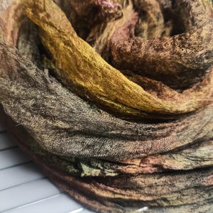 Silk Scrim for nuno felting and Textile Art, Hand Dyed Fabric, S046