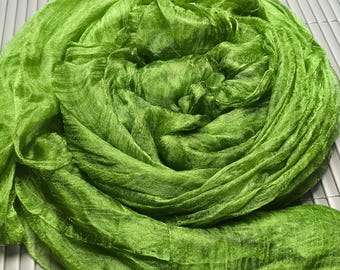 Tela de seda para fieltro nuno y arte textil, tejido teñido a mano, S047