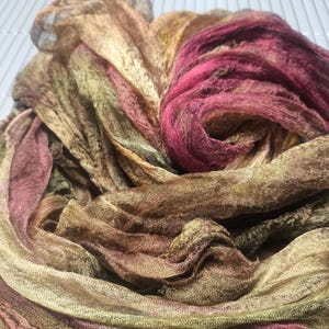 Silk Scrim for nuno felting and Textile Art, Hand Dyed Fabric, S017