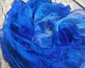 Pure 100% silk scrim margilan made Uzbekistan Silk for felting, for nunofelting hand dyeing  price for 3 m, width 36 inch SHD99