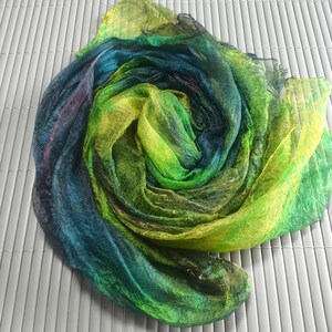 Tela de seda para fieltro nuno y arte textil, tejido teñido a mano, S86