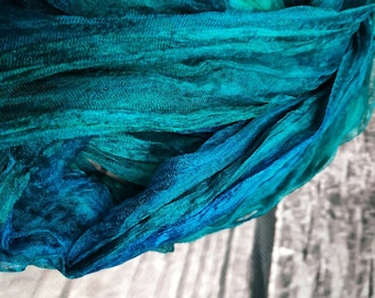 Pure 100% silk scrim margilan made Uzbekistan Silk for felting, for nunofelting hand dyeing  price for 3 m, width 36 inch SHD214