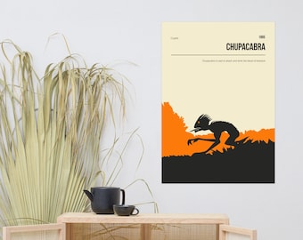 Chupacabra Cryptid Cryptozoology Vintage Book Cover Poster