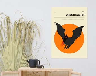 Von Meter Visitor Cryptid Iowa Minimal Book Cover Poster