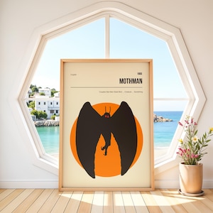 Mothman Book Cover Poster - Cryptid Cryptozoology Print West Virginia USA America Folklore Urban Legend