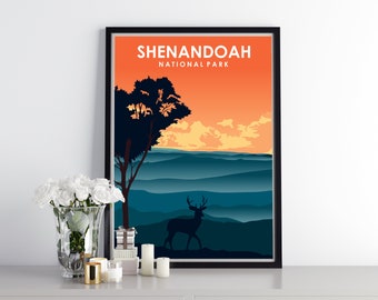 Shenandoah National Park Travel Poster - Tourism Print - Gift