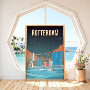 The Hague Poster, The Hague Art Print, Netherlands Cityscape, Dutch City Wall Art
