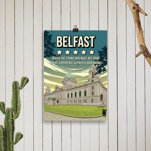 Funny 5 Star Belfast Belfast Travel Poster - Titanic Heritage Art Print Travel Poster - Titanic Heritage Art Print