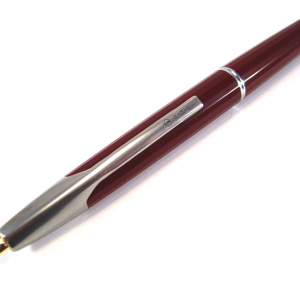 Vintage Fountain Pen Namiki Vanishing Point Old Style Faceted Burgundy In Box