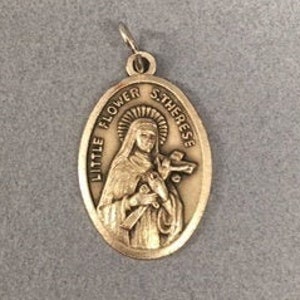 St Theresa Medal Saint Terese Pendant The Little Flower Catholic Carmelite Nun Religious Gift