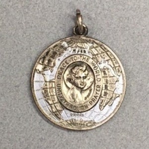 World Peace Pendant Unity Through Prayer HMH Vintage Catholic Gift