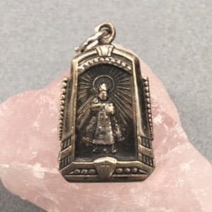 Antique Infant Prague Silver .500 Baby Jesus Art Deco Vintage Catholic Gift